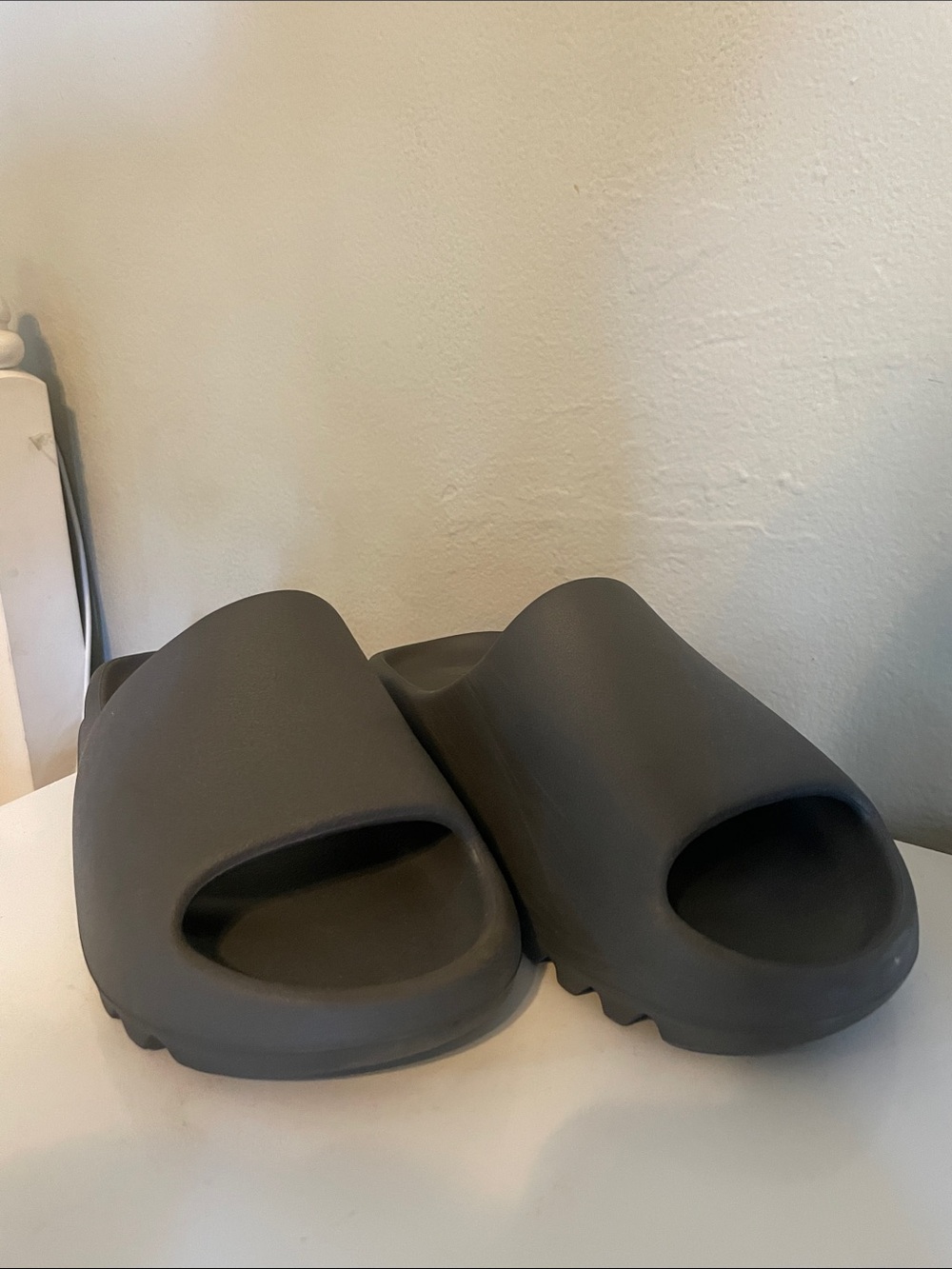 Womens Slide Sandals in Dark Gray - Comfortable Slip-On
